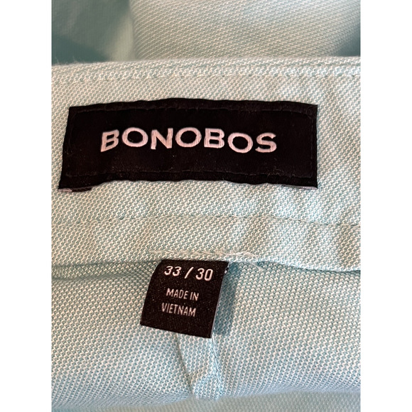 Bonobos Slim Fit Pants Men 33 /30 Light Green Cotton Stretch Preppy Golf Resort - Picture 2 of 11